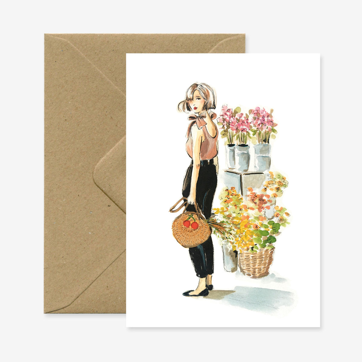 Card - Flowers market